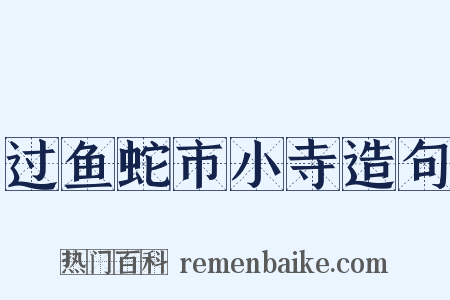 过鱼蛇市小寺造句是什么意思的图片